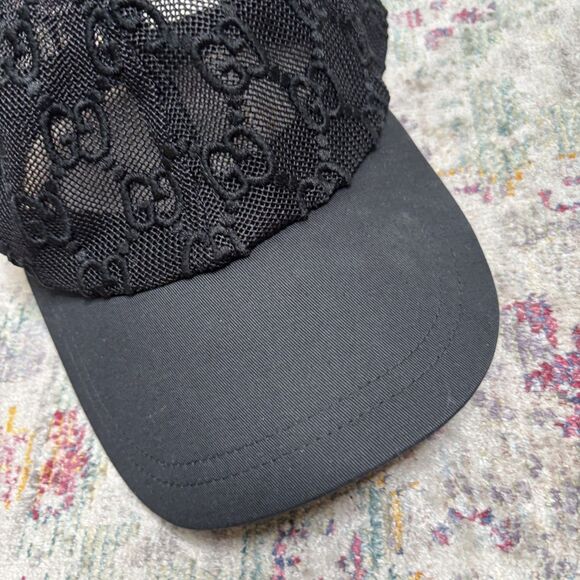 Gucci GG Embroidered Lace Baseball Cap Hat main image 5